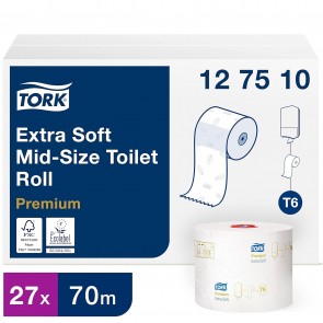 Tork Extra jemný Mid-Size toaletní papír – 3vrstvý, 27 ks