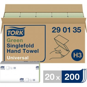 Tork Green Singlefold Hand Towel 