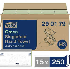 Tork Singlefold zelené papírové ručníky, 15 ks