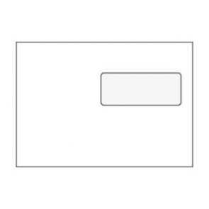 Obálky samolepicí bílé C5 (162 x 229 mm), okno vpravo nahoře, 50 kusů/balení