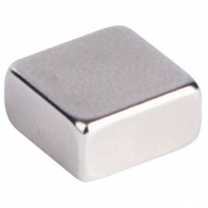 Čtvercové magnety PAVO, 10x10 mm,stříbrné, 6 ks